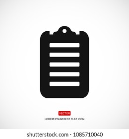 checklist icon, stock vector illustration flat design