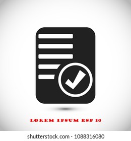 checklist icon, stock vector illustration flat design