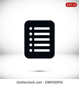 checklist icon, stock vector illustration flat design