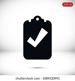 checklist icon, stock vector illustration flat design