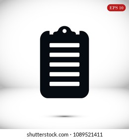 checklist icon, stock vector illustration flat design
