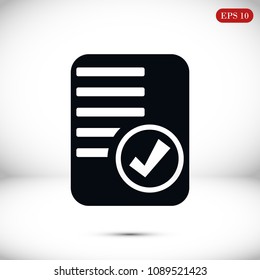 checklist icon, stock vector illustration flat design