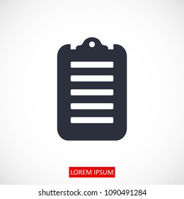 checklist icon, stock vector illustration flat design