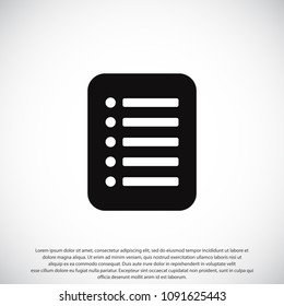 checklist icon, stock vector illustration flat design