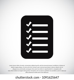 checklist icon, stock vector illustration flat design