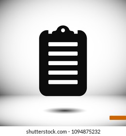 checklist icon, stock vector illustration flat design