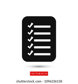 checklist icon, stock vector illustration flat design