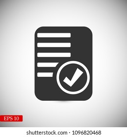 checklist icon, stock vector illustration flat design