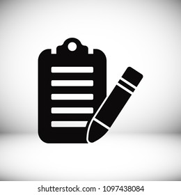 checklist icon, stock vector illustration flat design