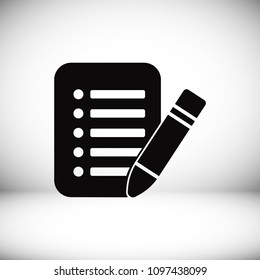 checklist icon, stock vector illustration flat design
