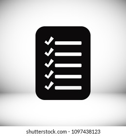checklist icon, stock vector illustration flat design