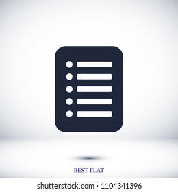 checklist icon, stock vector illustration flat design