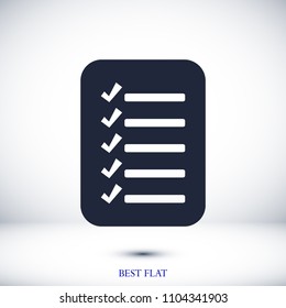 checklist icon, stock vector illustration flat design
