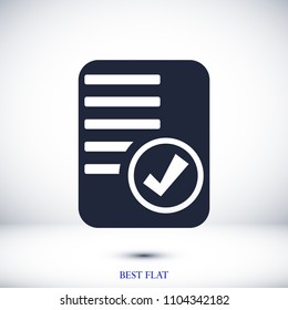 checklist icon, stock vector illustration flat design