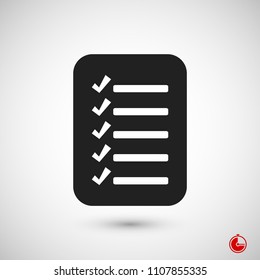 checklist icon, stock vector illustration flat design