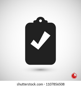 checklist icon, stock vector illustration flat design