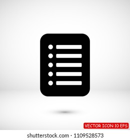 checklist icon, stock vector illustration flat design