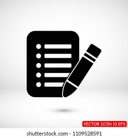checklist icon, stock vector illustration flat design