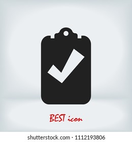 checklist icon, stock vector illustration flat design