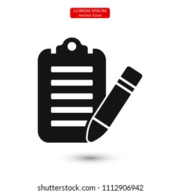 checklist icon, stock vector illustration flat design