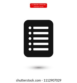 checklist icon, stock vector illustration flat design