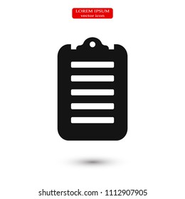 checklist icon, stock vector illustration flat design