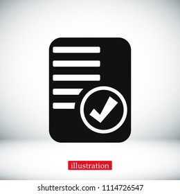 checklist icon, stock vector illustration flat design