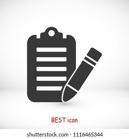 checklist icon, stock vector illustration flat design