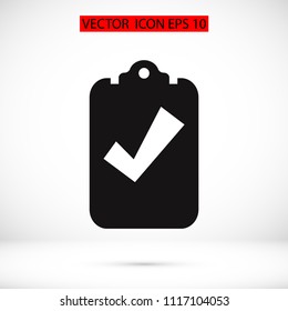 checklist icon, stock vector illustration flat design