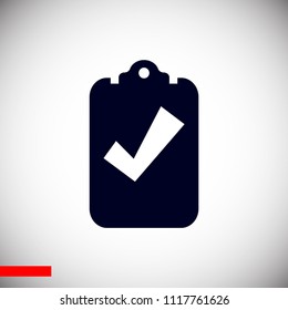 checklist icon, stock vector illustration flat design