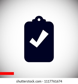 checklist icon, stock vector illustration flat design