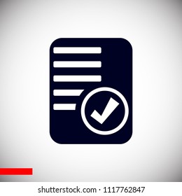 checklist icon, stock vector illustration flat design
