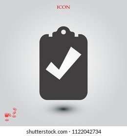 checklist icon, stock vector illustration flat design