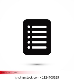 checklist icon, stock vector illustration flat design