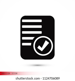 checklist icon, stock vector illustration flat design