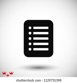checklist icon, stock vector illustration flat design