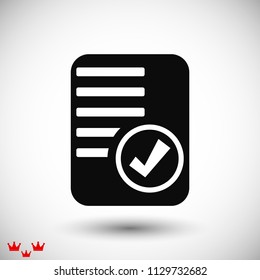 checklist icon, stock vector illustration flat design