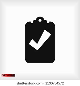 checklist icon, stock vector illustration flat design