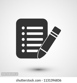 checklist icon, stock vector illustration flat design