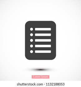 checklist icon, stock vector illustration flat design