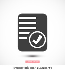 checklist icon, stock vector illustration flat design