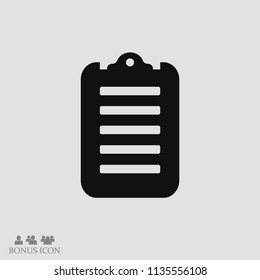 checklist icon, stock vector illustration flat design