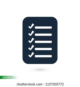 checklist icon, stock vector illustration flat design