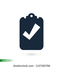 checklist icon, stock vector illustration flat design