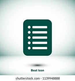 checklist icon, stock vector illustration flat design