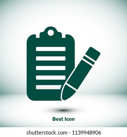 checklist icon, stock vector illustration flat design