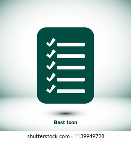 checklist icon, stock vector illustration flat design
