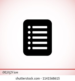 checklist icon, stock vector illustration flat design