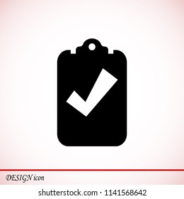 checklist icon, stock vector illustration flat design