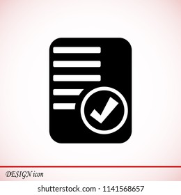 checklist icon, stock vector illustration flat design
